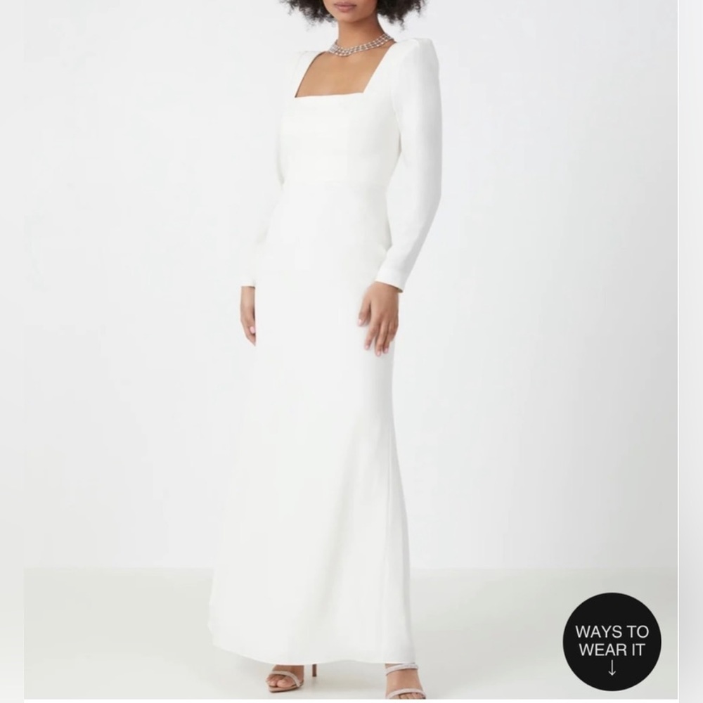 BCBG Faye Square Neck Evening Gown